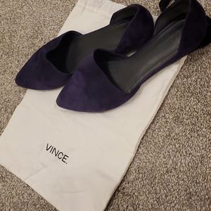Vince suede/leather flats, sz 8.5